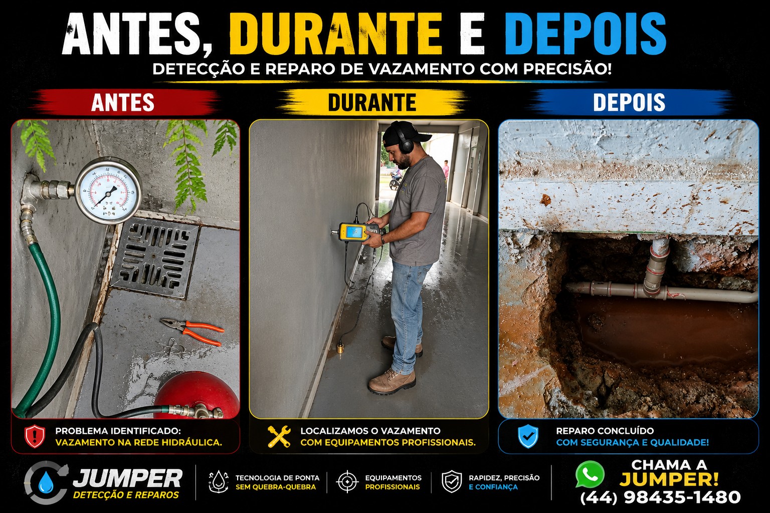Serviço realizado pela Jumper - antes, durante e depois 4