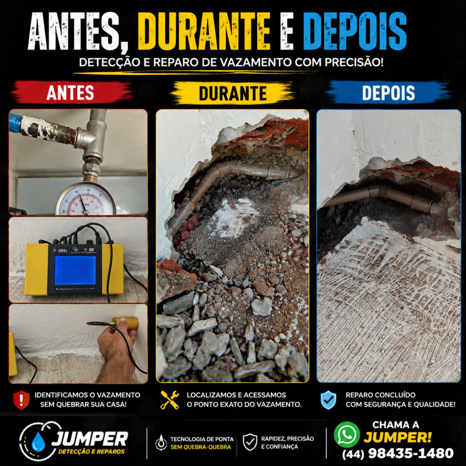 Serviço realizado pela Jumper - antes, durante e depois 5