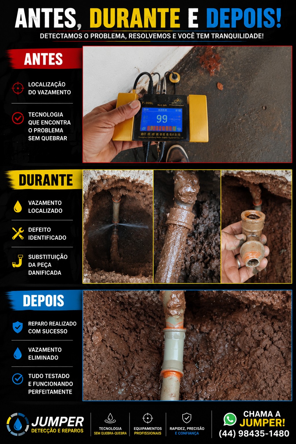 Serviço realizado pela Jumper - antes, durante e depois 6
